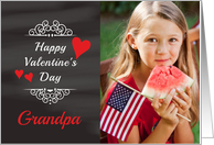 Grandpa - Valentine’s Day Card Chalkboard look Photo Card
