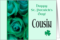 Cousin Happy St. Patrick’s Day Irish Roses card
