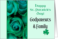 Godparents & Family Happy St. Patrick’s Day Irish Roses card