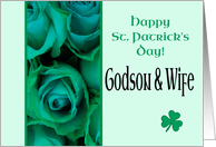 Godson & Wife Happy St. Patrick’s Day Irish Roses card