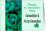 Grandma & Step Grandpa Happy St. Patrick’s Day Irish Roses card
