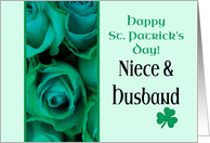Niece & Husband Happy St. Patrick’s Day Irish Roses card