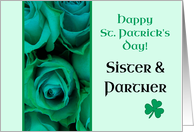 Sister & Partner Happy St. Patrick’s Day Irish Roses card
