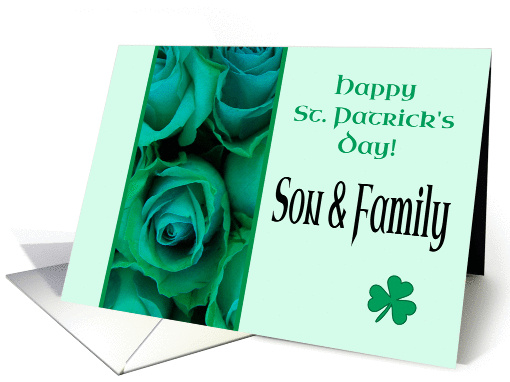 Son & Family Happy St. Patrick's Day Irish Roses card (1222216)