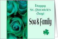 Son & Family Happy St. Patrick’s Day Irish Roses card