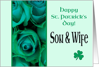 Son & Wife Happy St. Patrick’s Day Irish Roses card