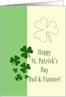 Dad & Fiancee Happy St. Patrick’s Day Irish luck clovers card