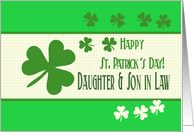 Daughter & son in Law Happy St. Patrick’s Day Irish luck clovers card