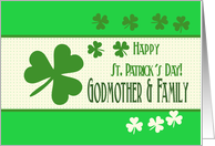 Godmother & Family Happy St. Patrick’s Day Irish luck clovers card