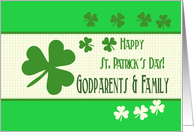 Godparents & Family Happy St. Patrick’s Day Irish luck clovers card