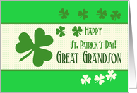 Great Grandparents Happy St. Patrick’s Day Irish luck clovers card