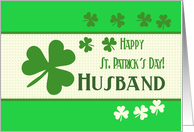 Husband Happy St. Patrick’s Day Irish luck clovers card