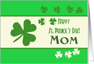Mom Happy St. Patrick’s Day Irish luck clovers card