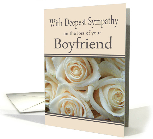 Boyfriend Sympathy Pale Pink Roses card (1263596)