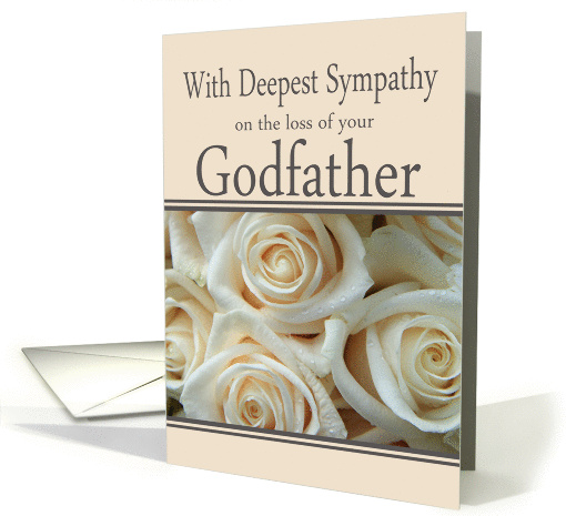 Godfather - With Deepest Sympathy, Pale Pink roses card (1263642)