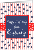 Kentucky 4th of July Blue Chalkboard card