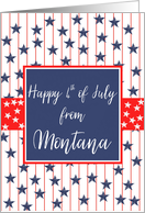 Montana 4th of July Blue Chalkboard card