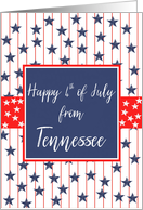 Tennessee 4th of July Blue Chalkboard card