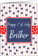 Brother 4th of July Blue Chalkboard card