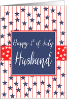 Husband 4th of July Blue Chalkboard card