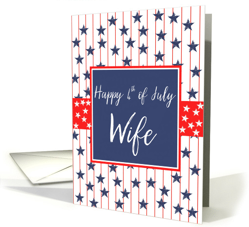 Wife 4th of July Blue Chalkboard card (1271456)