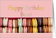 Happy Birthday for Boss - French macarons card