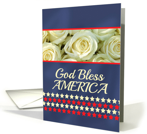 Patriot Day - God Bless America - Patriotic roses card (1309178)