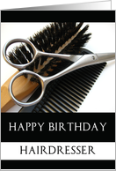 hairdresser birthday greeting card
