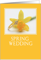 yellow daffodil spring wedding invitation card