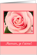 french mother’s day greeting card pink rose card