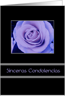 Spanish Sympathy Purple Rose card