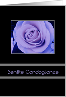Italian Sympathy Purple Rose card