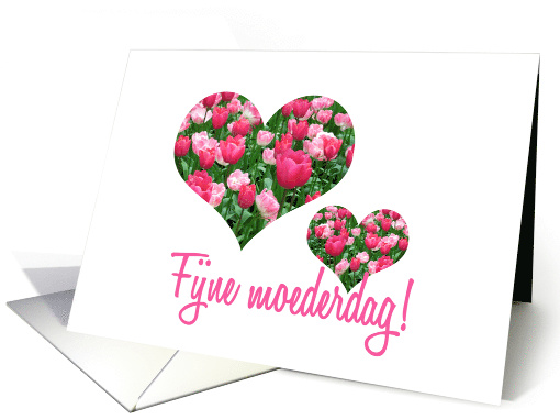 Dutch Mother's Day Pink Tulip Heart card (597970)