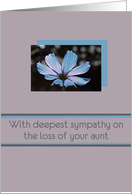 loss of aunt blue cosmos sympathy card