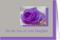 Daughter Sympathy Purple Rose card