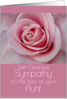 Sympathy Loss of Aunt Pink Rose card