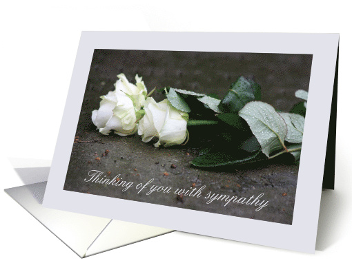 Sympathy White Roses card (636526)