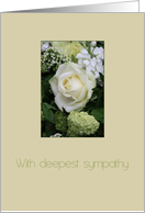 Sympathy White Rose card
