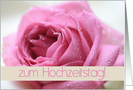 German wedding anniversary card, pink rose card