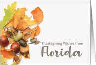 Florida Thanksgiving Wishes Fall Foliage card