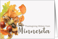 Minnesota Thanksgiving Wishes Fall Foliage card