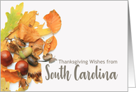 South Carolina Thanksgiving Wishes Fall Foliage card