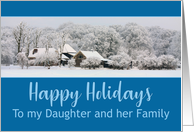 Daughter & Family Winter Wonderland Happy Holidays card