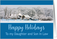 Daughter & Son in Law Winter Wonderland Happy Holidays card