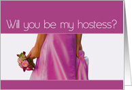 Hostess Request Bride and Bouquet card