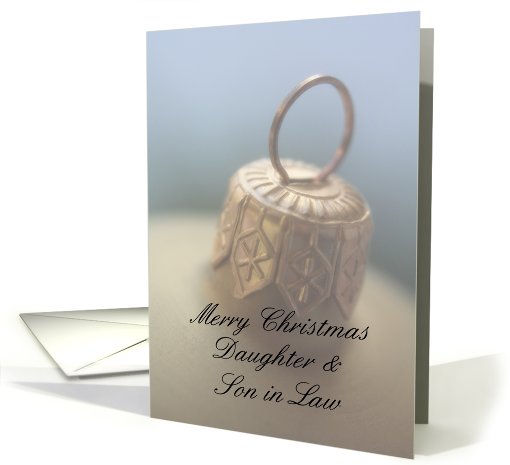 Merry Christmas Ornament card for daughter & son in law card (689516)