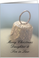 Merry Christmas Ornament card for daughter & son in law card