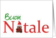 italian Merry Christmas Bear Card
