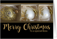 Boss Merry Christmas Baubles in a Box Deck the halls! Classic gold and card
