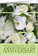 72nd Wedding Anniversary White Mixed Bouquet card